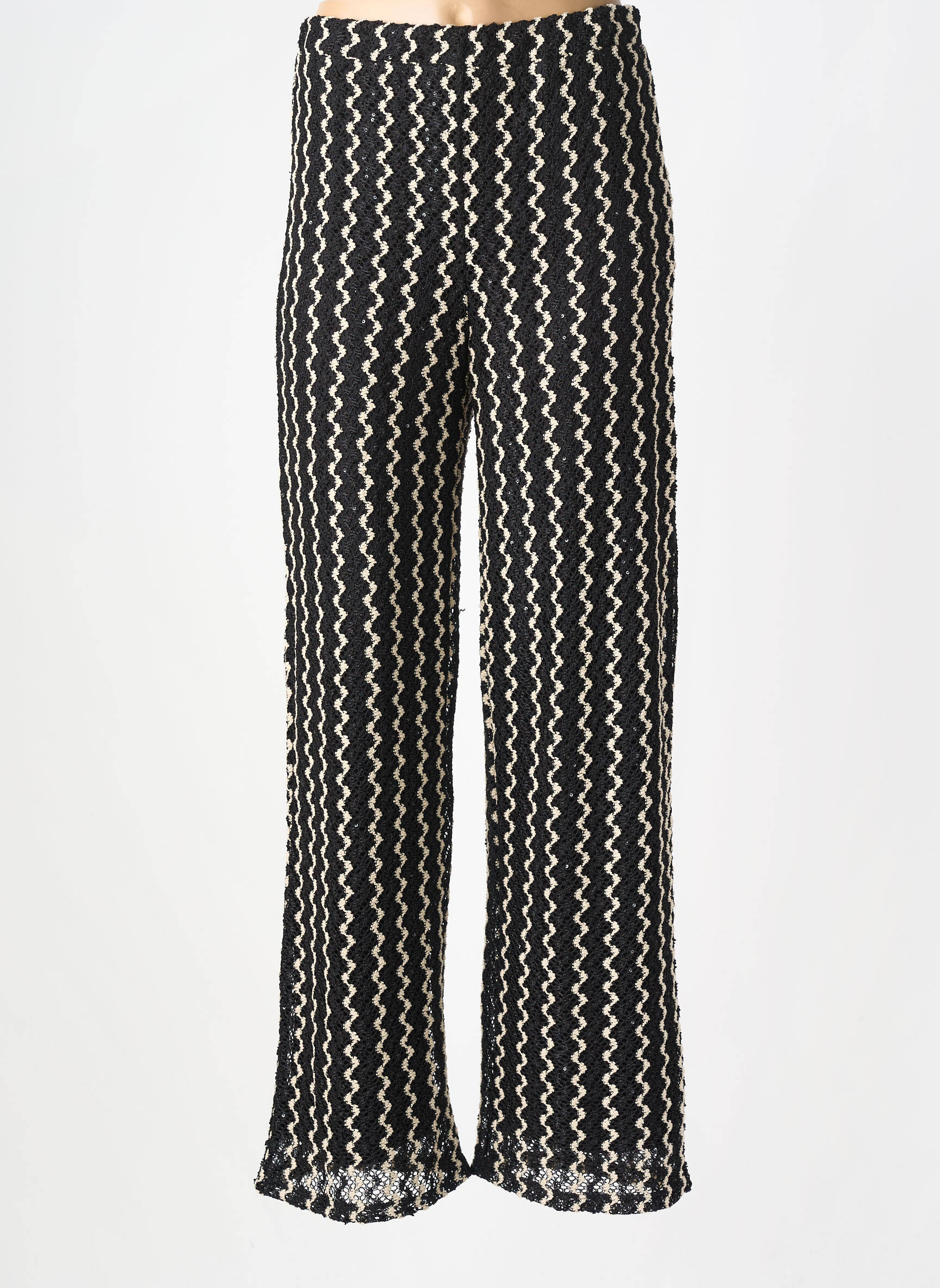 Pantalon drept talie elastică mărime normală negru VILA femeie