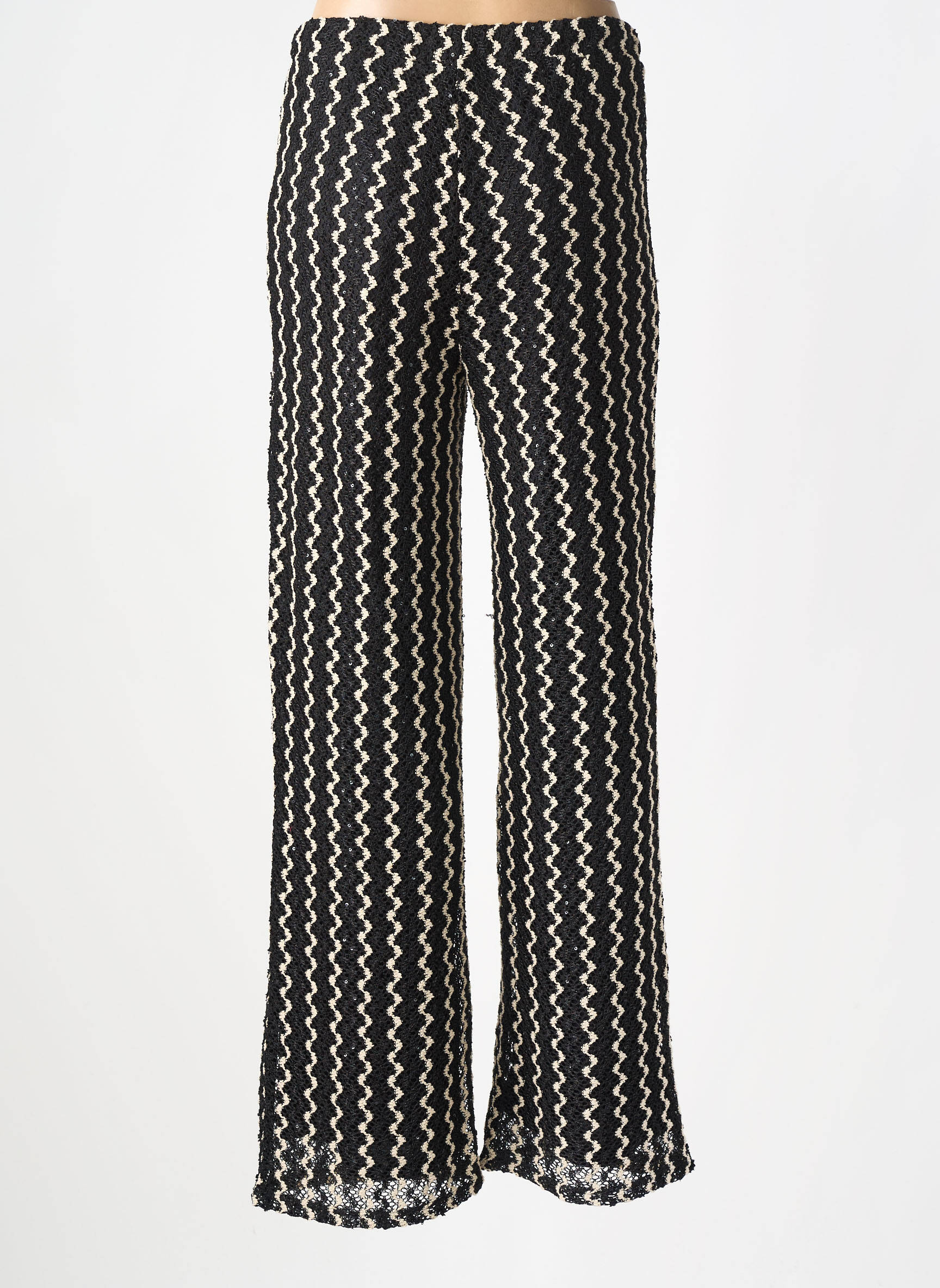 Pantalon drept talie elastică mărime normală negru VILA femeie