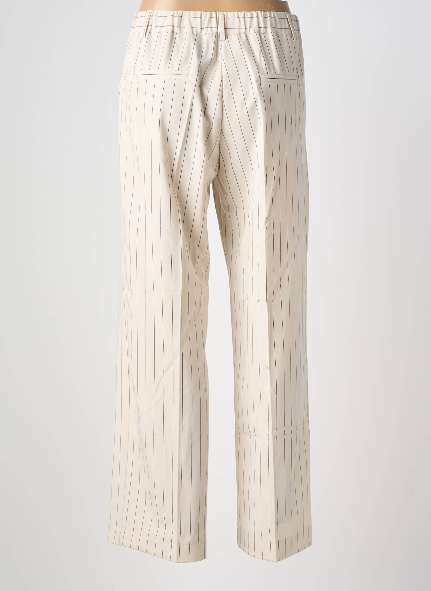 Pantalon drept elasticitate mărime normală bej PAKO LITTO femeie