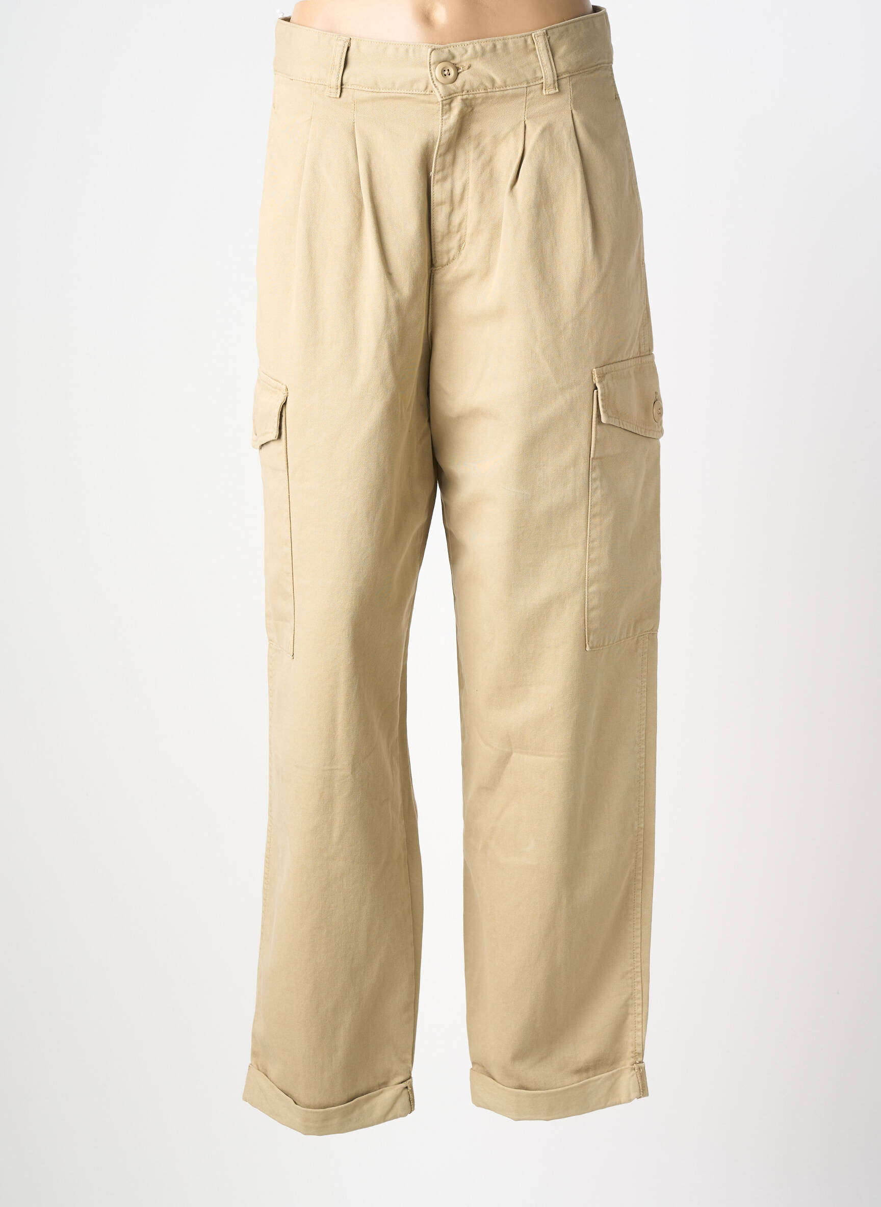 Pantalon cargo țesătură poplin mărime normală bej CARHARTT femeie