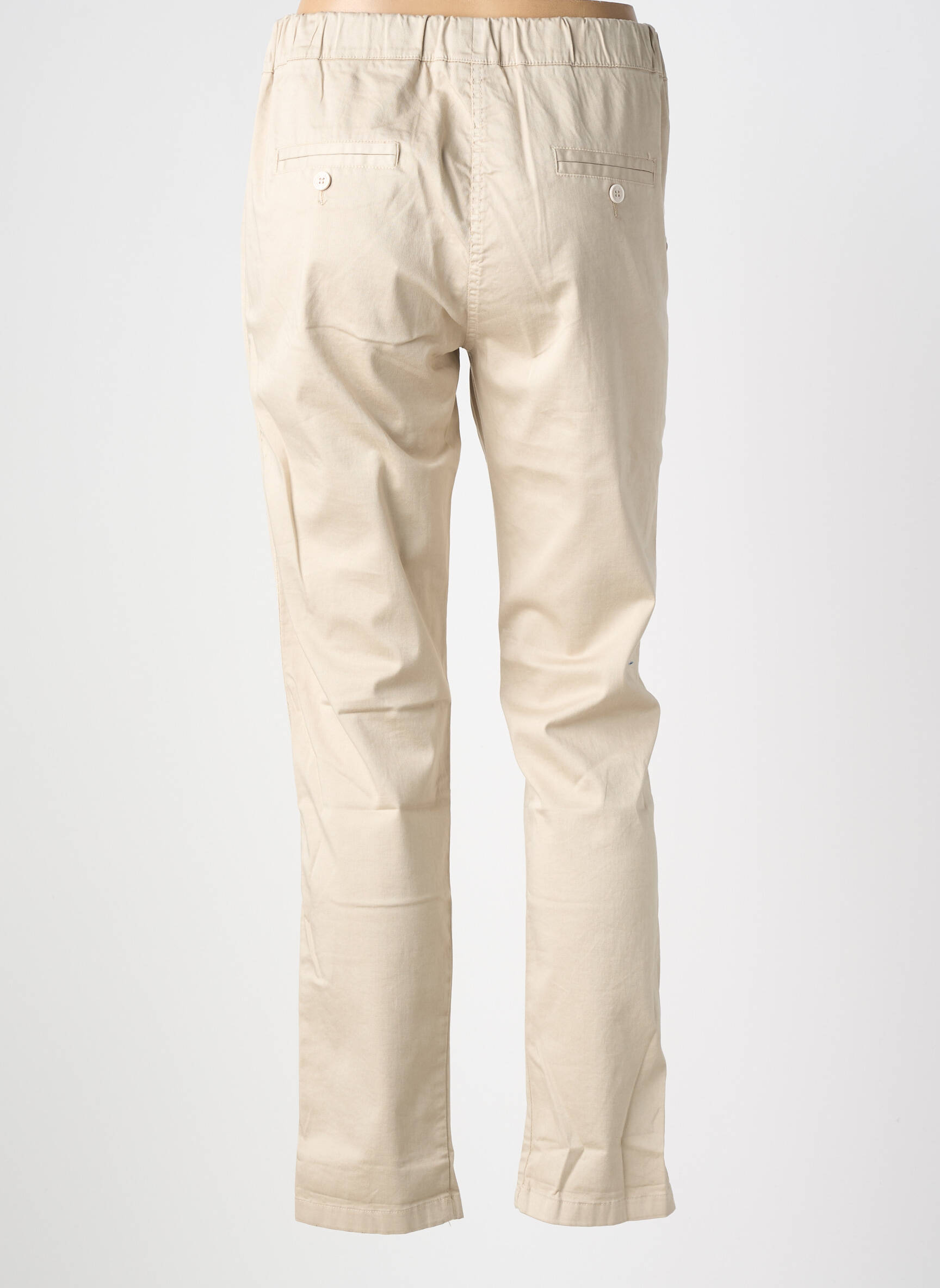 Pantalon chino elasticitate mărime normală bej PAKO LITTO femeie