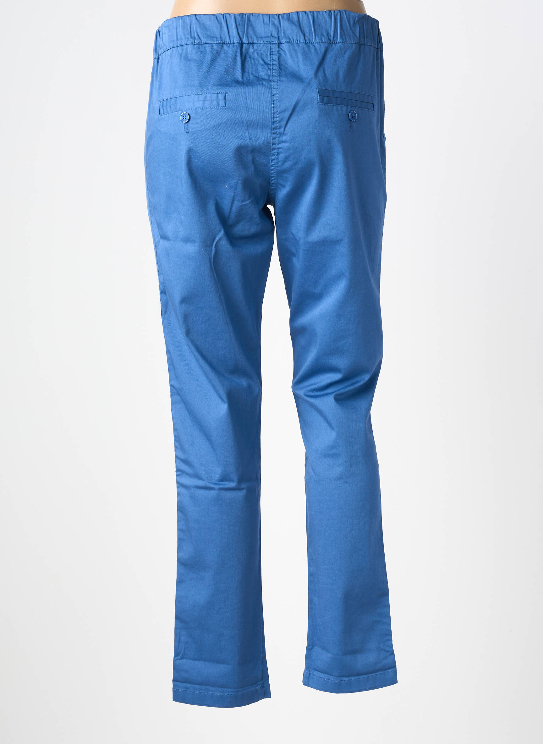 Pantalon chino elasticitate mărime normală albastru PAKO LITTO femeie