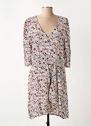 Rochie midi mâneci 3/4 mâneci 3/4 alb ARTLOVE femeie