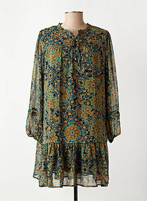 Rochie scurtă mâneci lungi mâneci lungi verde ARTLOVE femeie