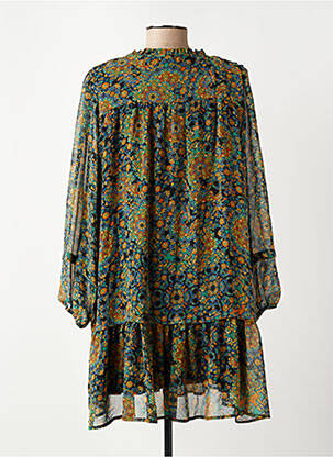 Rochie scurtă mâneci lungi mâneci lungi verde ARTLOVE femeie