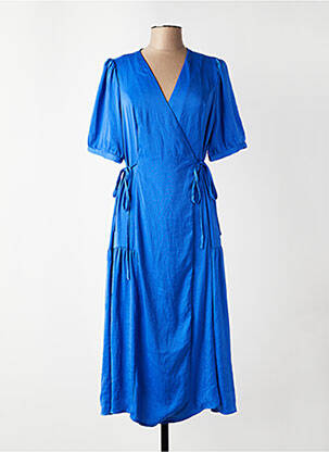 Rochie lungă mâneci scurte mâneci scurte albastru VERO MODA femeie