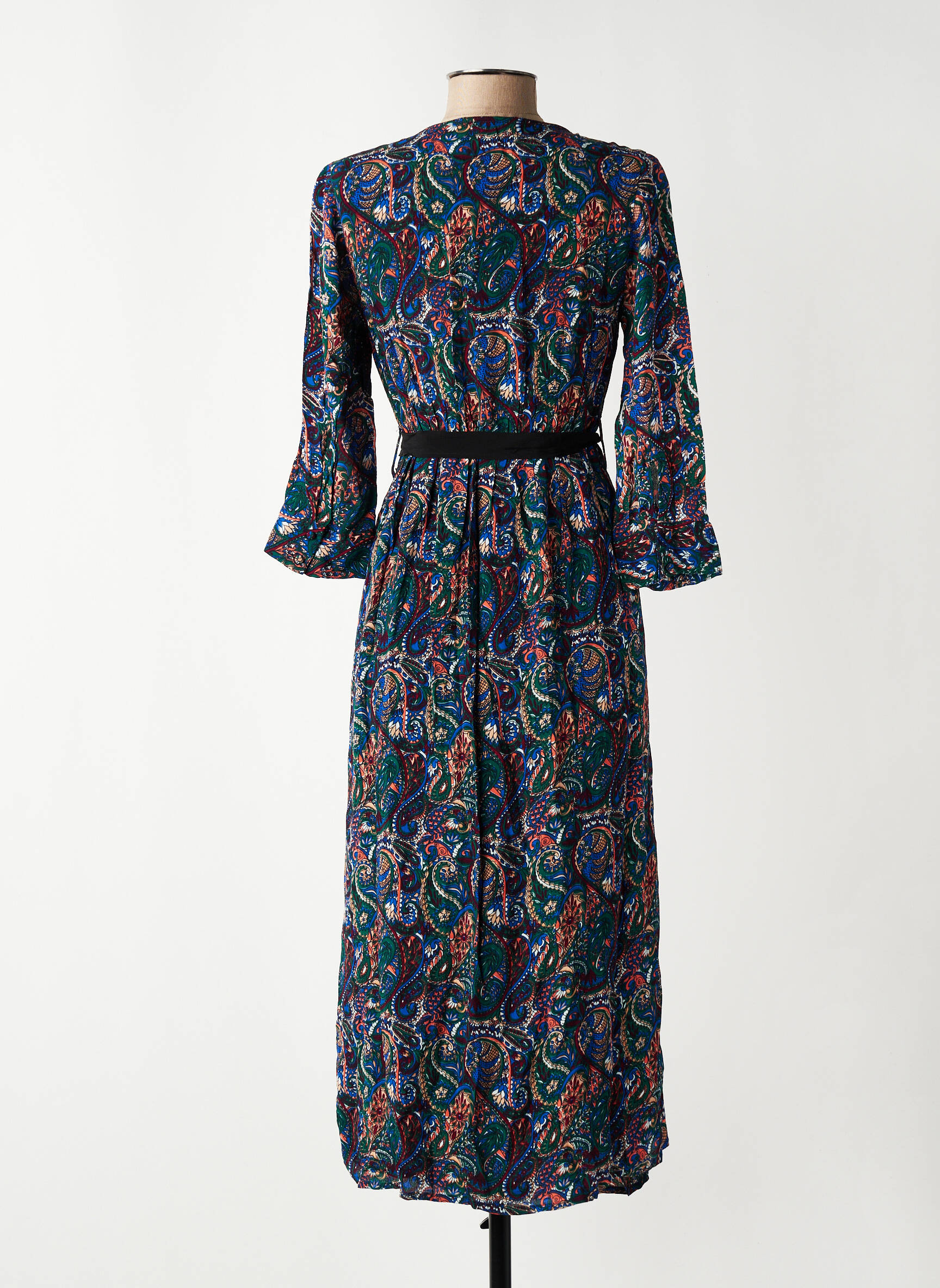 Rochie lungă mâneci lungi mâneci lungi albastru VERO MODA femeie