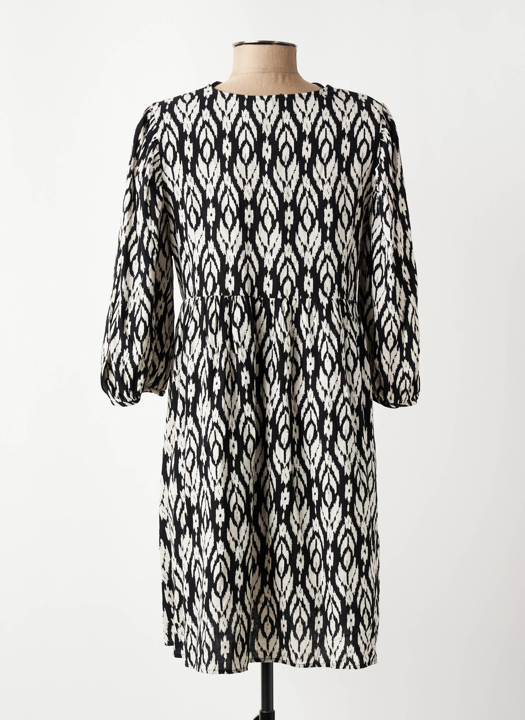 Rochie midi mâneci 3/4 mâneci 3/4 negru VERO MODA femeie