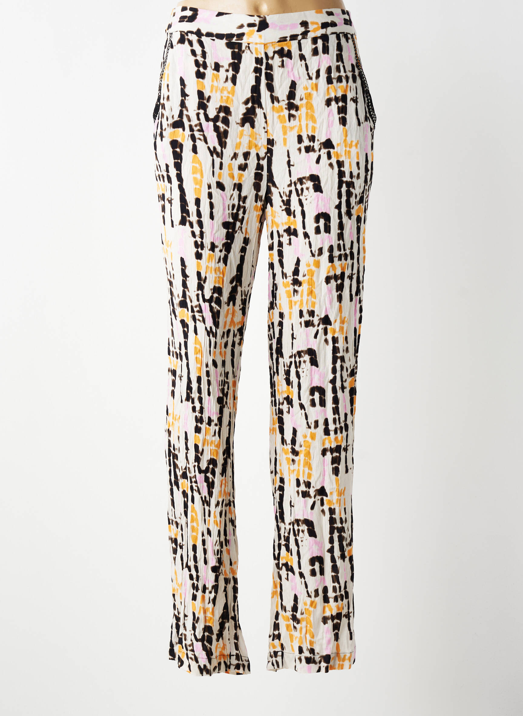 Pantalon drept talie elastică mărime normală gri VERO MODA femeie