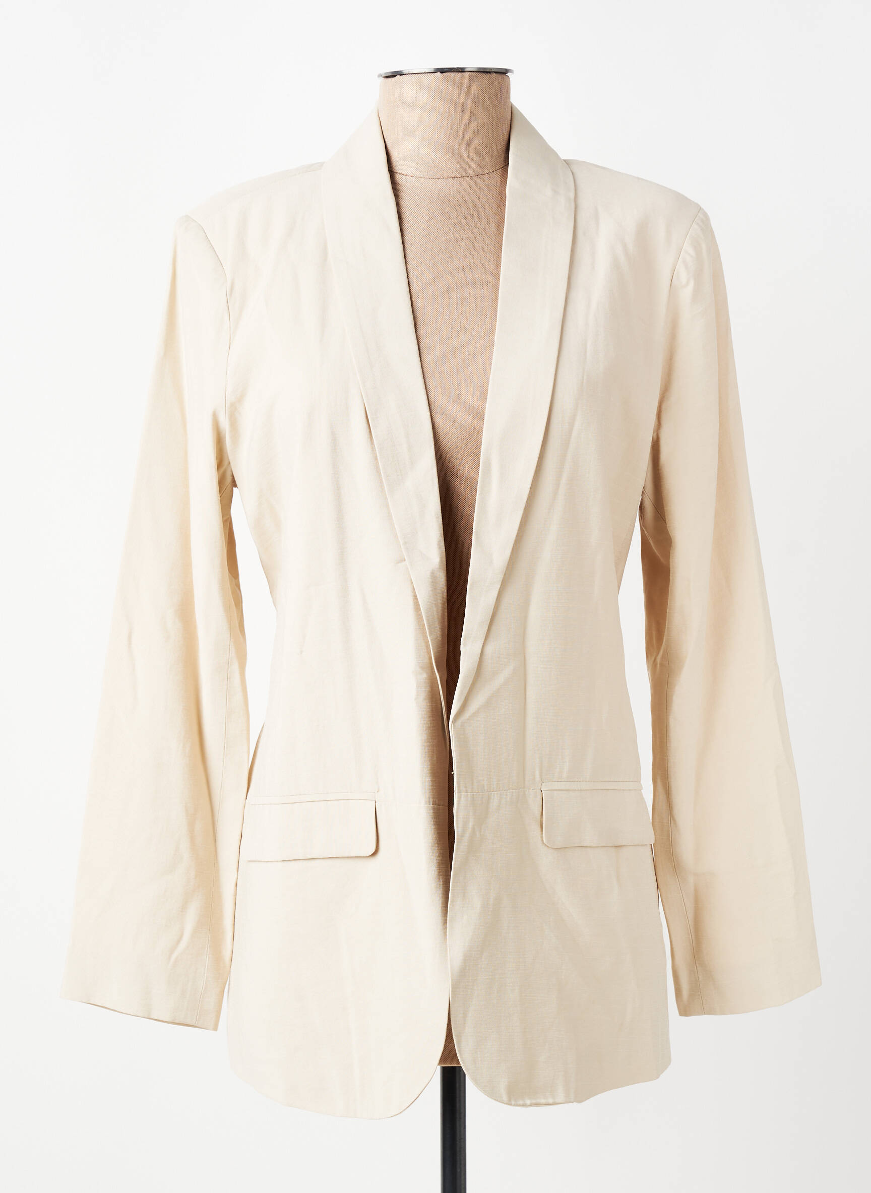 Sacou croială cambrată bej YAYA femeie