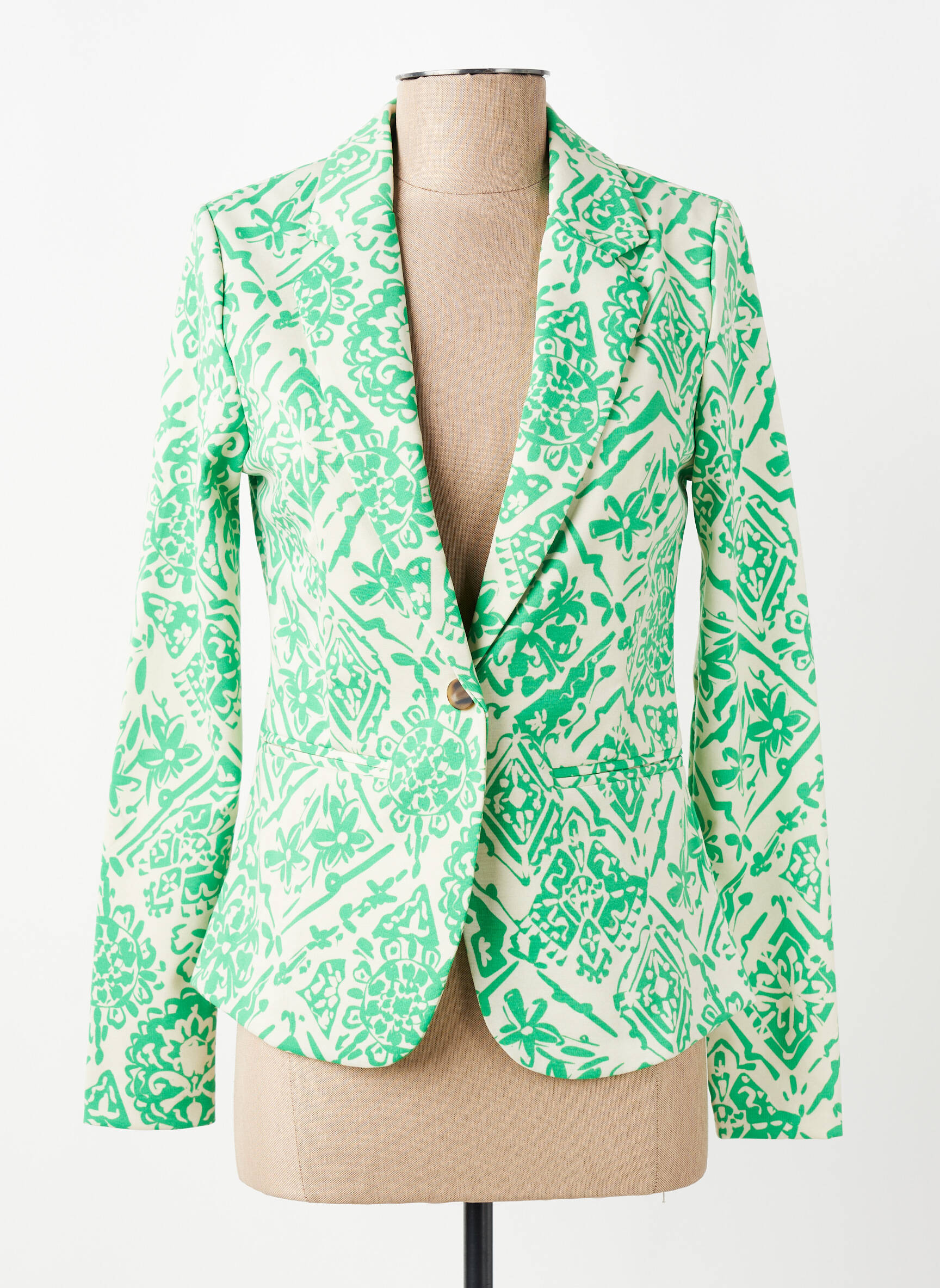 Sacou buzunare false verde ICHI femeie