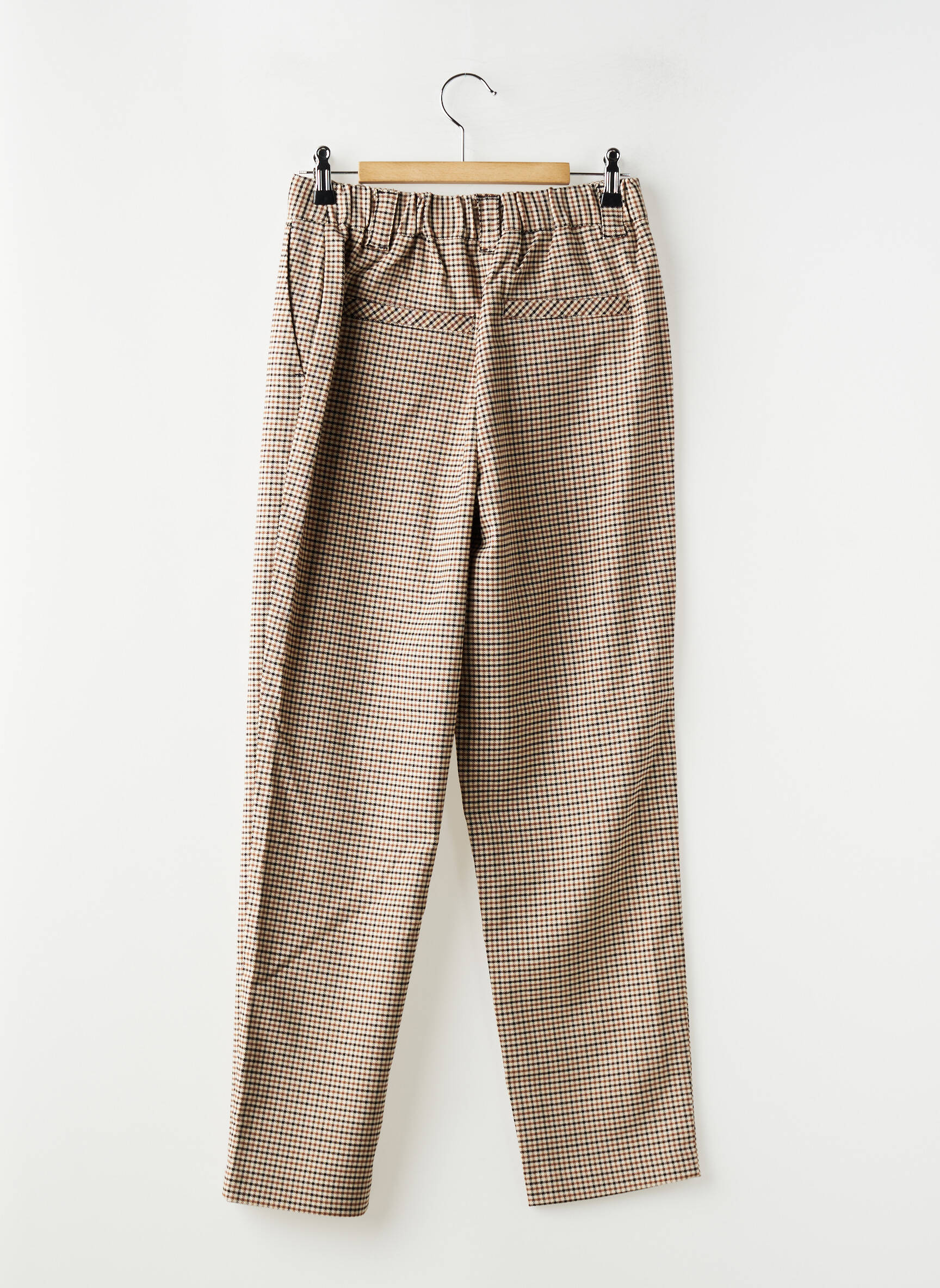 Pantalon chino închidere cu fermoar sub clapetă cu nasturi mărime normală bej C'EST BEAU LA VIE femeie