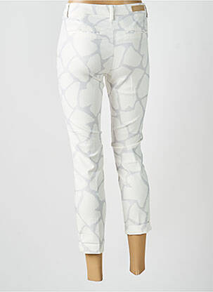 Pantalon 7/8 talie cu cleme mărime normală alb YAYA femeie