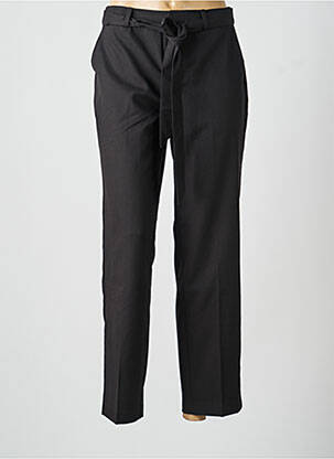 Pantalon drept talie cu cleme mărime normală negru CREAM femeie