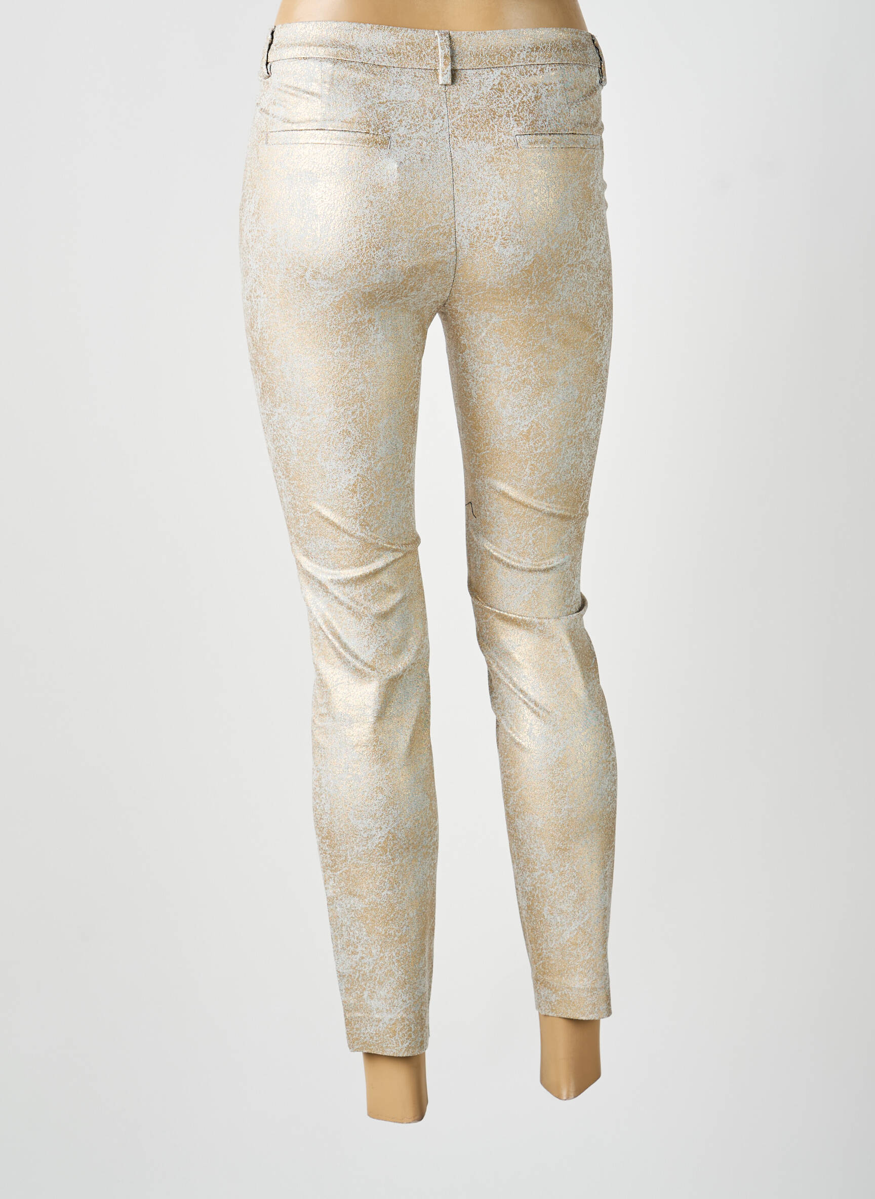 Pantalon chino elasticitate mărime normală auriu YAYA femeie