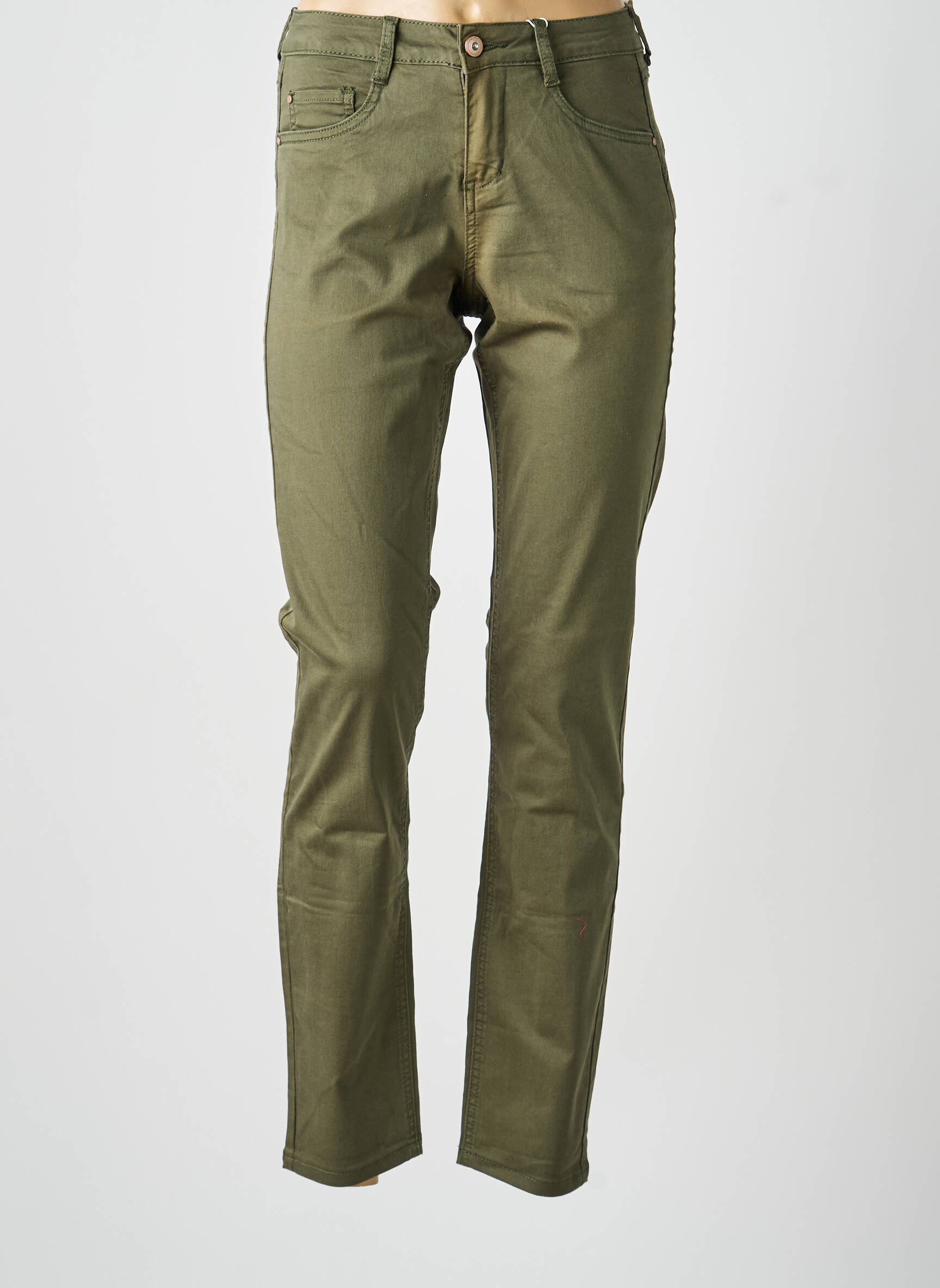 Blugi cu croială slim elasticitate mărime normală verde CREAM femeie