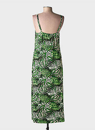 Rochie midi fără mâneci fără mâneci verde GEISHA femeie