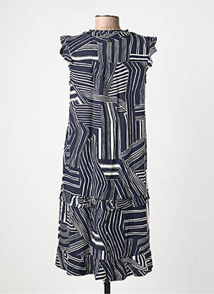Rochie midi imprimeu fantezie mâneci scurte albastru STREET ONE femeie