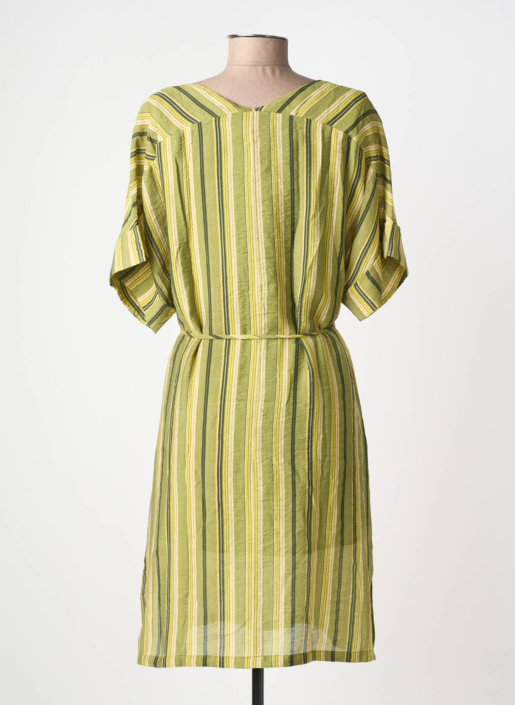 Rochie midi mâneci scurte mâneci scurte verde SURKANA femeie