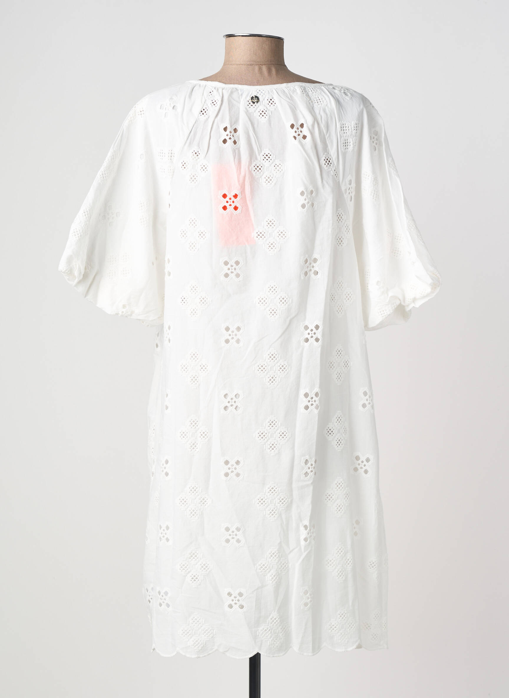 Rochie midi mâneci scurte mâneci scurte alb RINO & PELLE femeie
