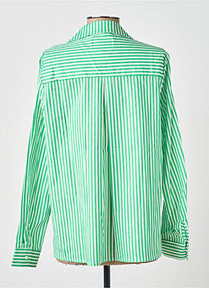 Cămașă țesătură poplin mâneci lungi verde ANOUK ET NINON femeie