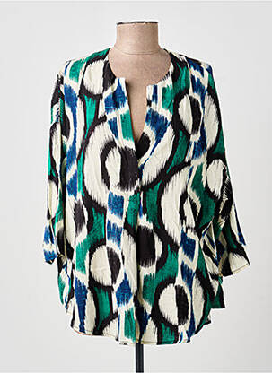 Bluză țesătură poplin mâneci 3/4 verde MOLLY BRACKEN femeie