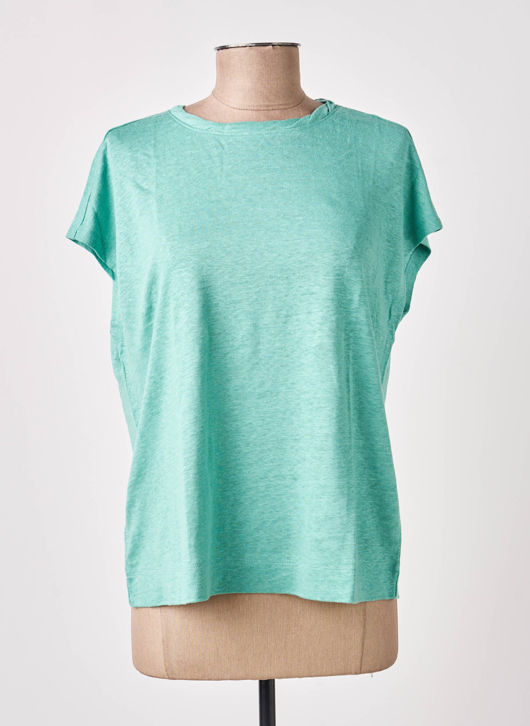 Tricou croială dreaptă mâneci scurte verde WHITE STUFF femeie