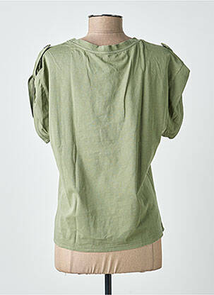 Tricou elasticitate mâneci scurte verde FREEMAN T.PORTER femeie