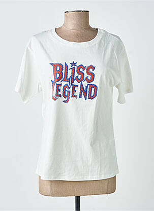 Tricou serigrafie cu strasuri mâneci scurte alb FREE BOY femeie