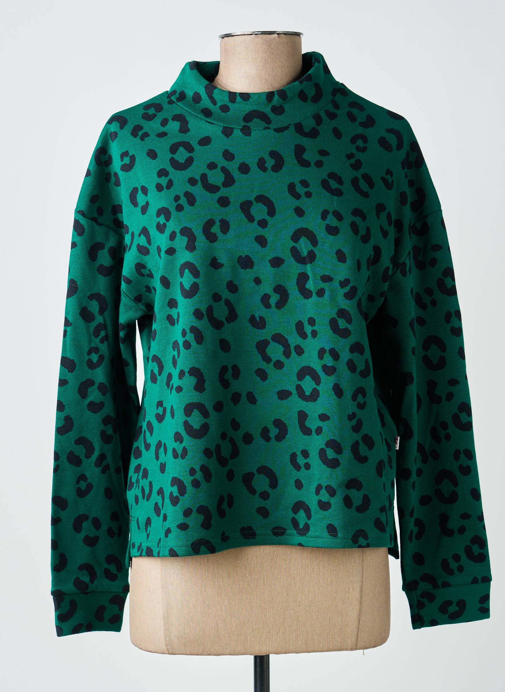Hanorac elasticitate mâneci lungi verde BLUTSGESCHWISTER femeie