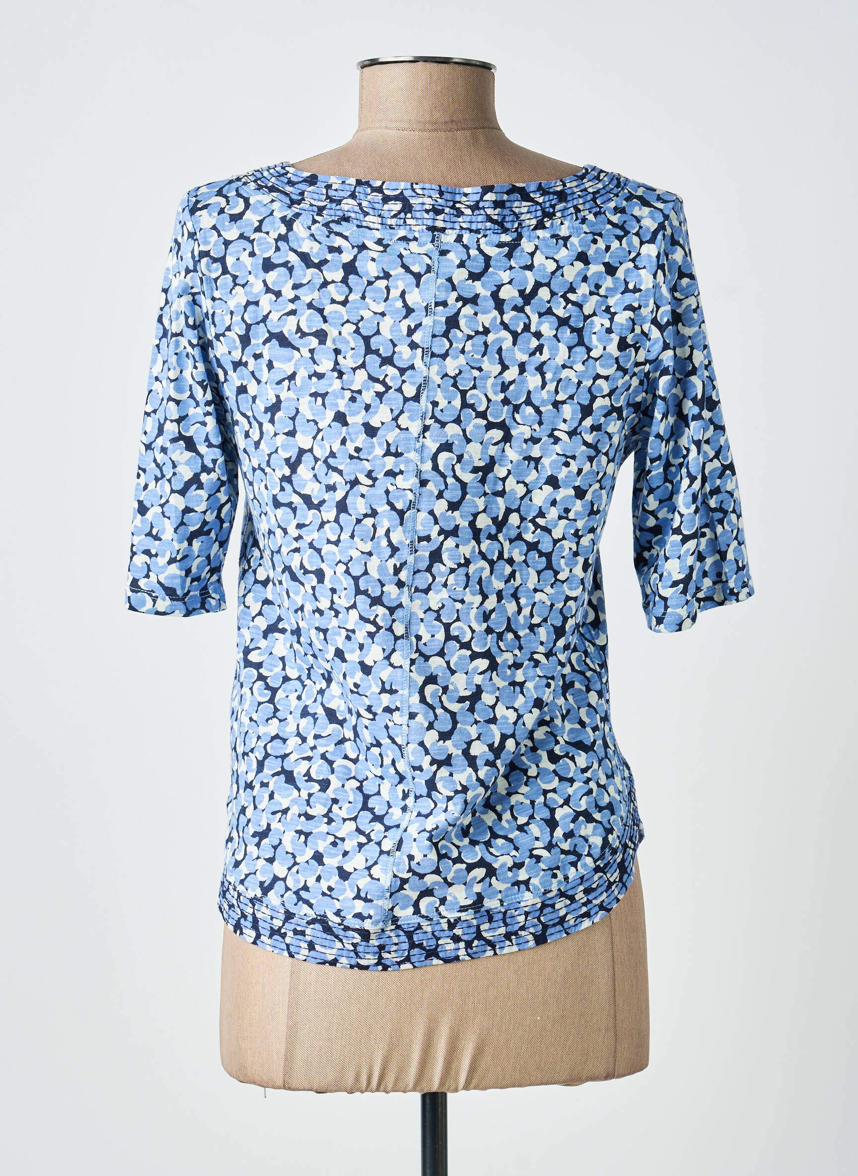 Tricou elasticitate mâneci scurte albastru WHITE STUFF femeie