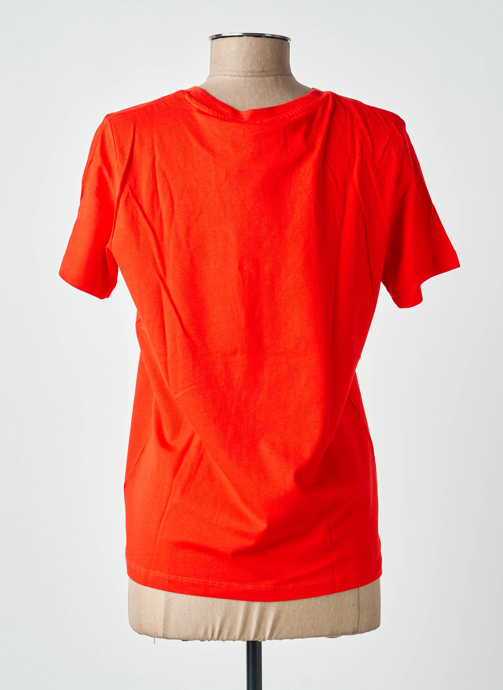 Tricou elasticitate mâneci scurte roșu ICHI femeie