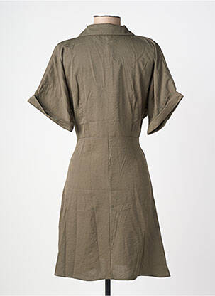 Rochie midi mâneci scurte mâneci scurte verde MOLLY BRACKEN femeie