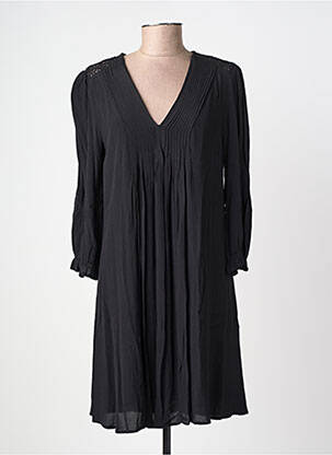 Rochie midi croială fluidă mâneci lungi negru FREEMAN T.PORTER femeie