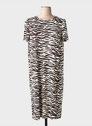 Rochie midi mâneci scurte mâneci scurte maro STREET ONE femeie