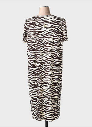 Rochie midi mâneci scurte mâneci scurte maro STREET ONE femeie