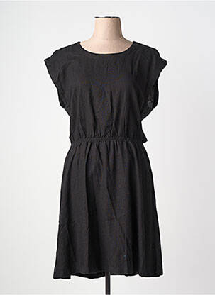 Rochie midi mâneci scurte mâneci scurte negru ICHI femeie