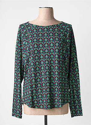 Top elasticitate mâneci lungi verde BLUTSGESCHWISTER femeie