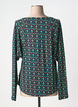 Top elasticitate mâneci lungi verde BLUTSGESCHWISTER femeie