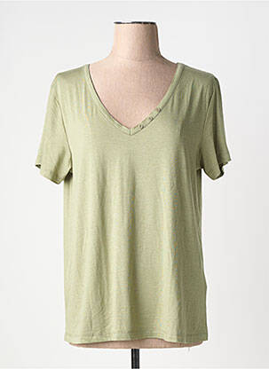 Top elasticitate mâneci scurte verde FREEMAN T.PORTER femeie