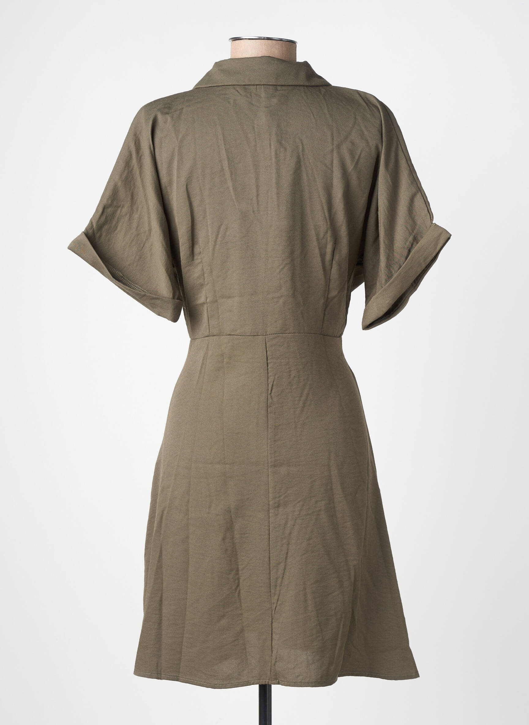 Rochie midi mâneci scurte mâneci scurte verde MOLLY BRACKEN femeie