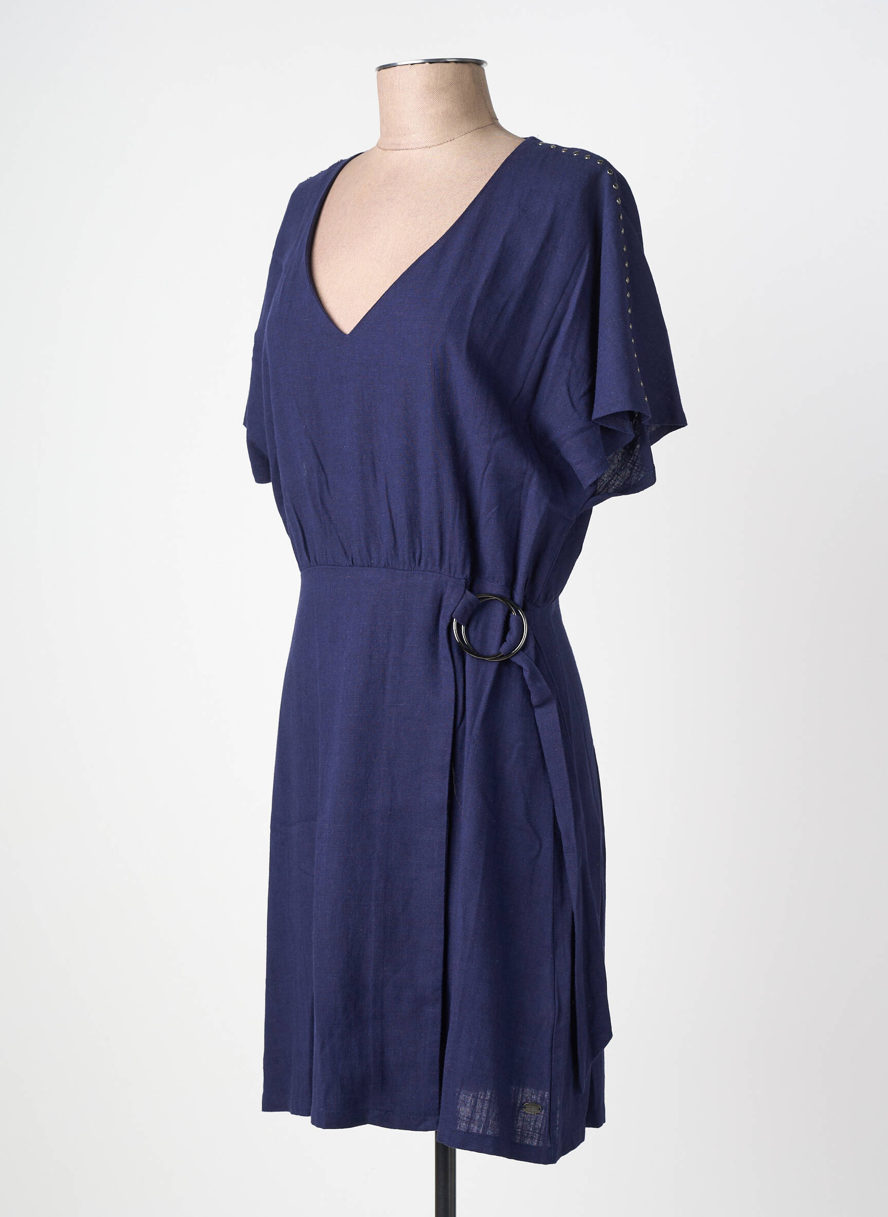 Rochie midi mâneci scurte mâneci scurte albastru FREEMAN T.PORTER femeie