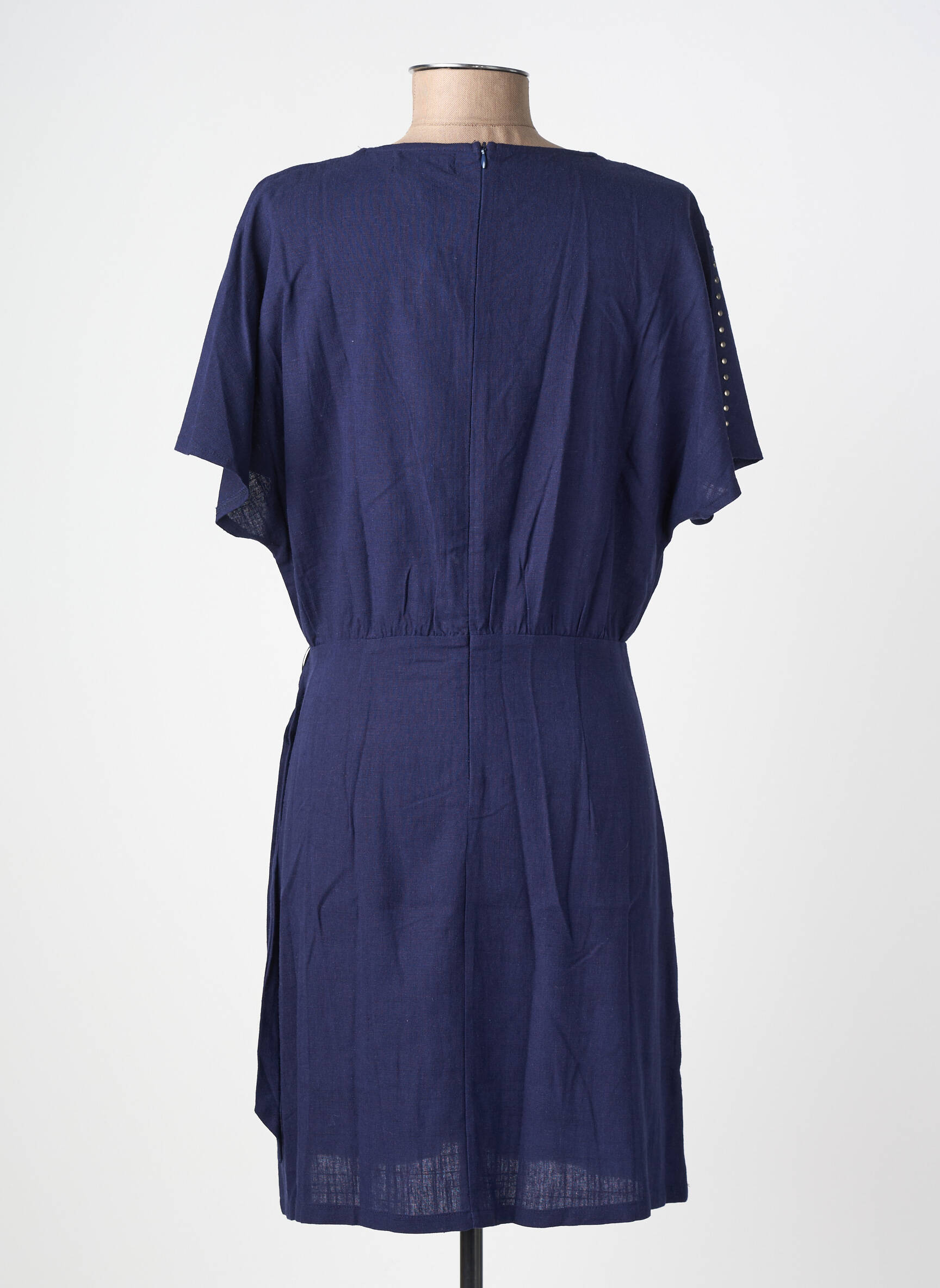 Rochie midi mâneci scurte mâneci scurte albastru FREEMAN T.PORTER femeie