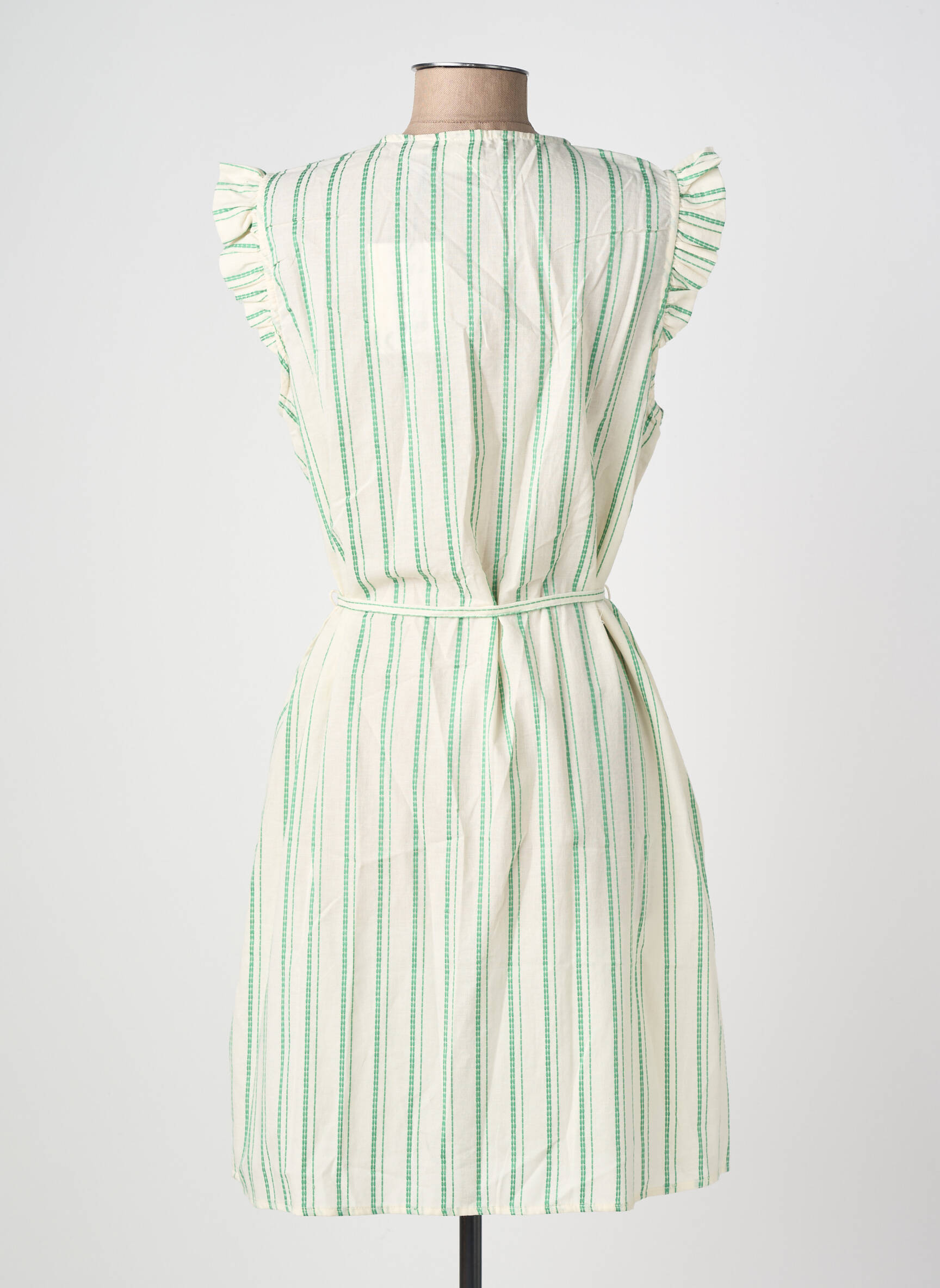 Rochie midi mâneci scurte mâneci scurte verde ICHI femeie