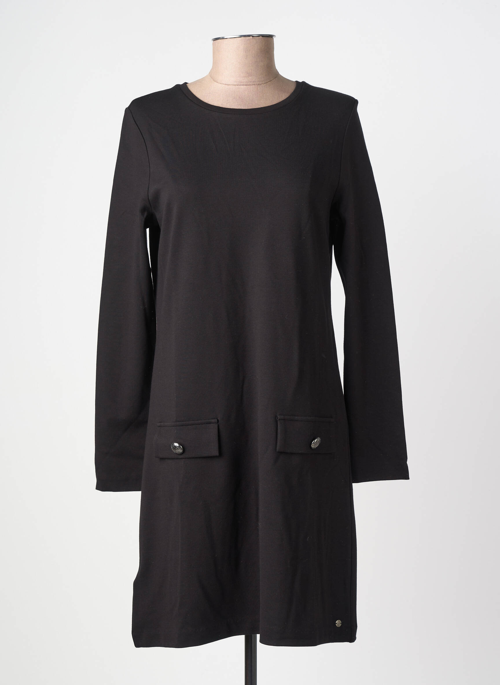 Rochie midi mâneci scurte mâneci scurte negru SURKANA femeie