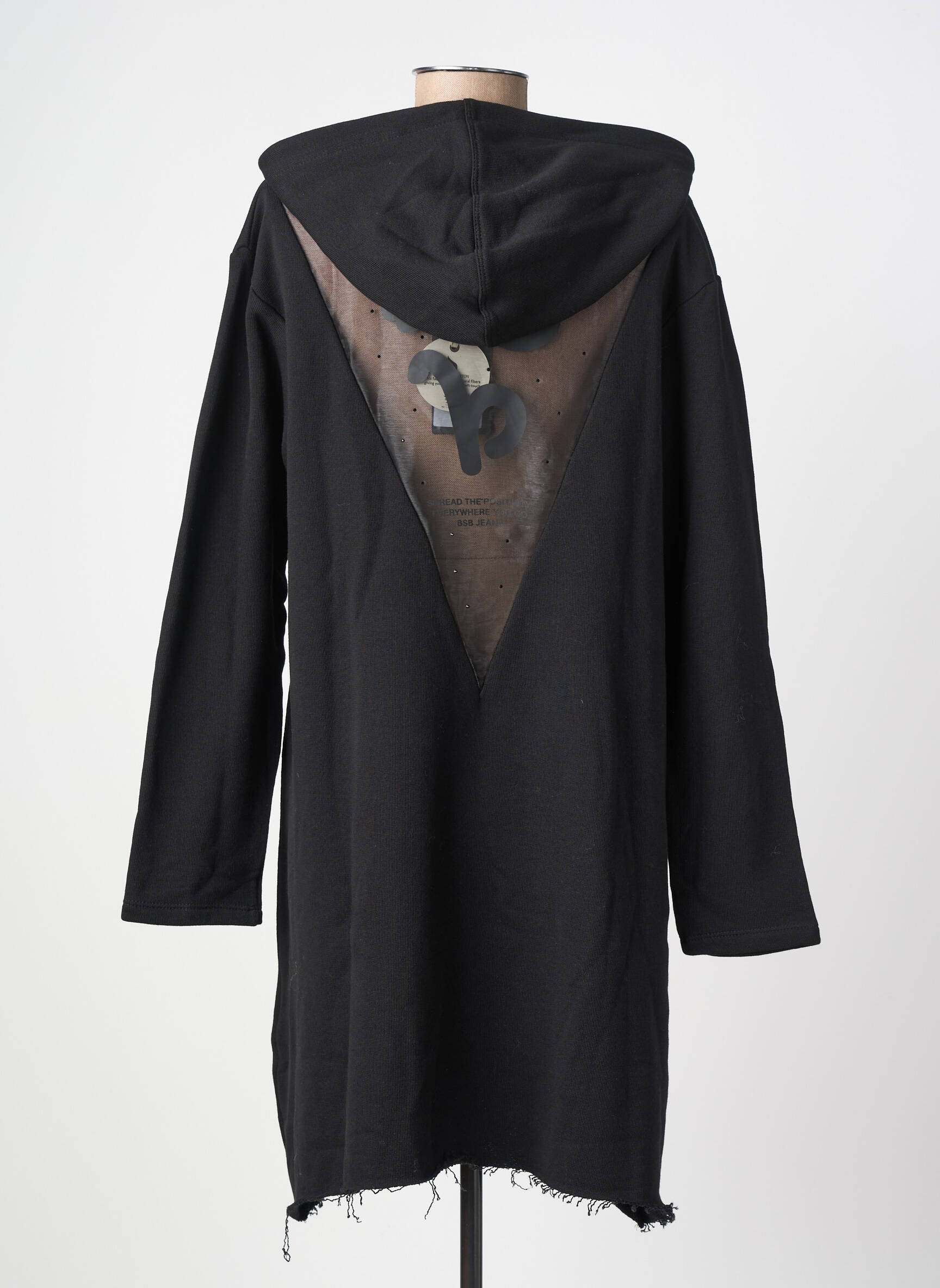 Rochie pulover croială dreaptă mâneci lungi negru BSB femeie