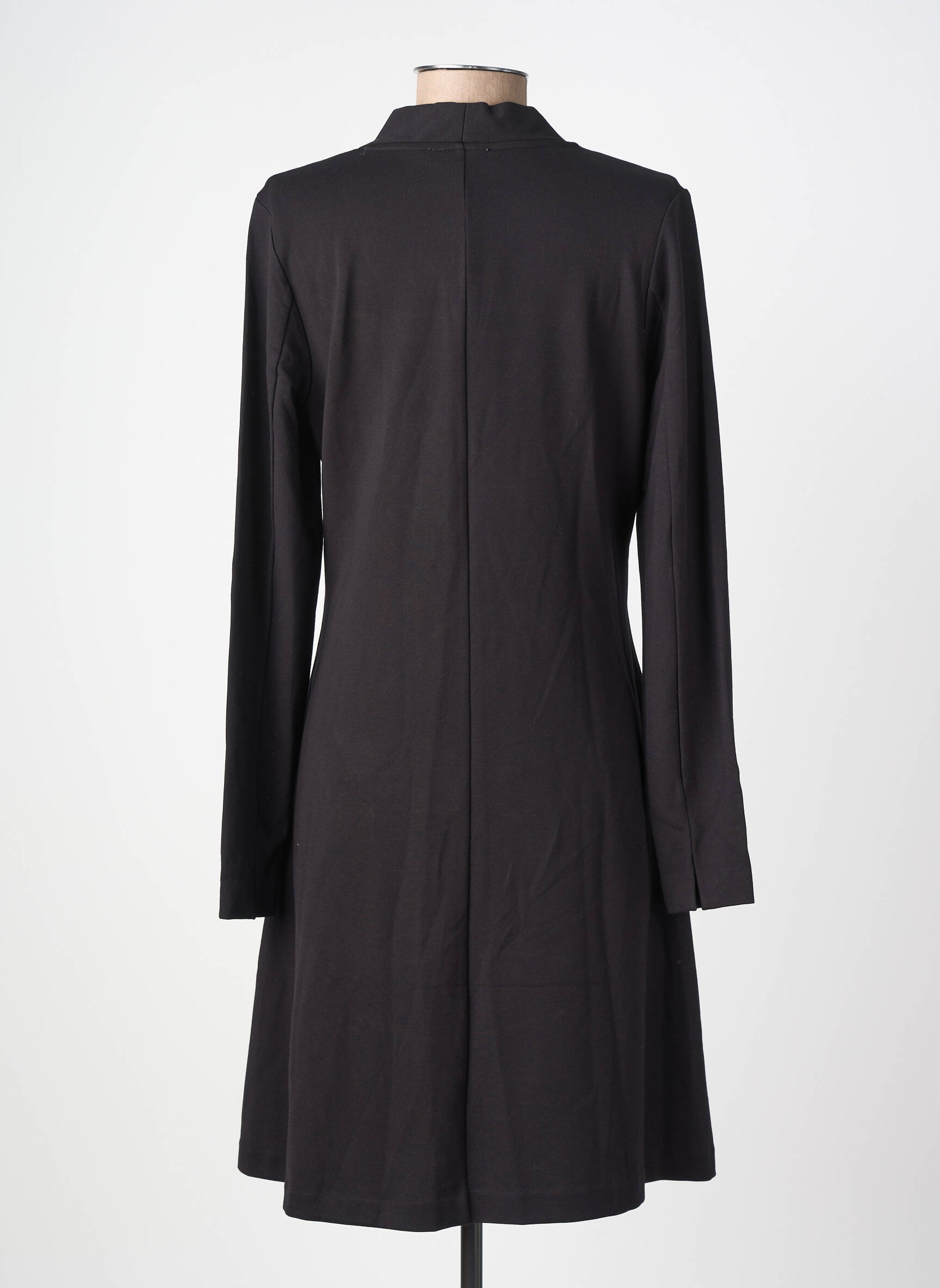 Rochie midi croială fluidă mâneci lungi negru SURKANA femeie