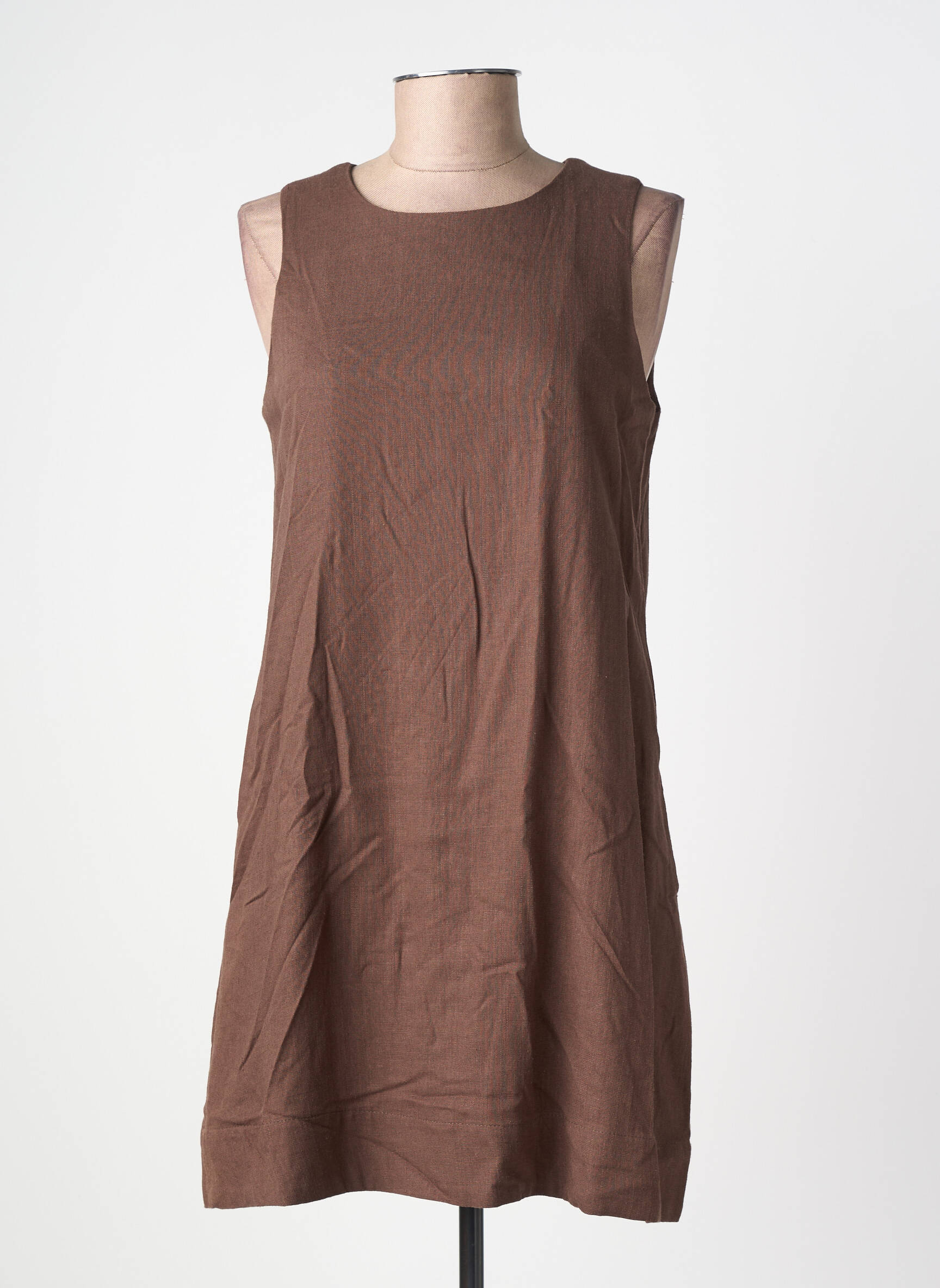 Rochie scurtă fără mâneci fără mâneci maro TIFFOSI femeie