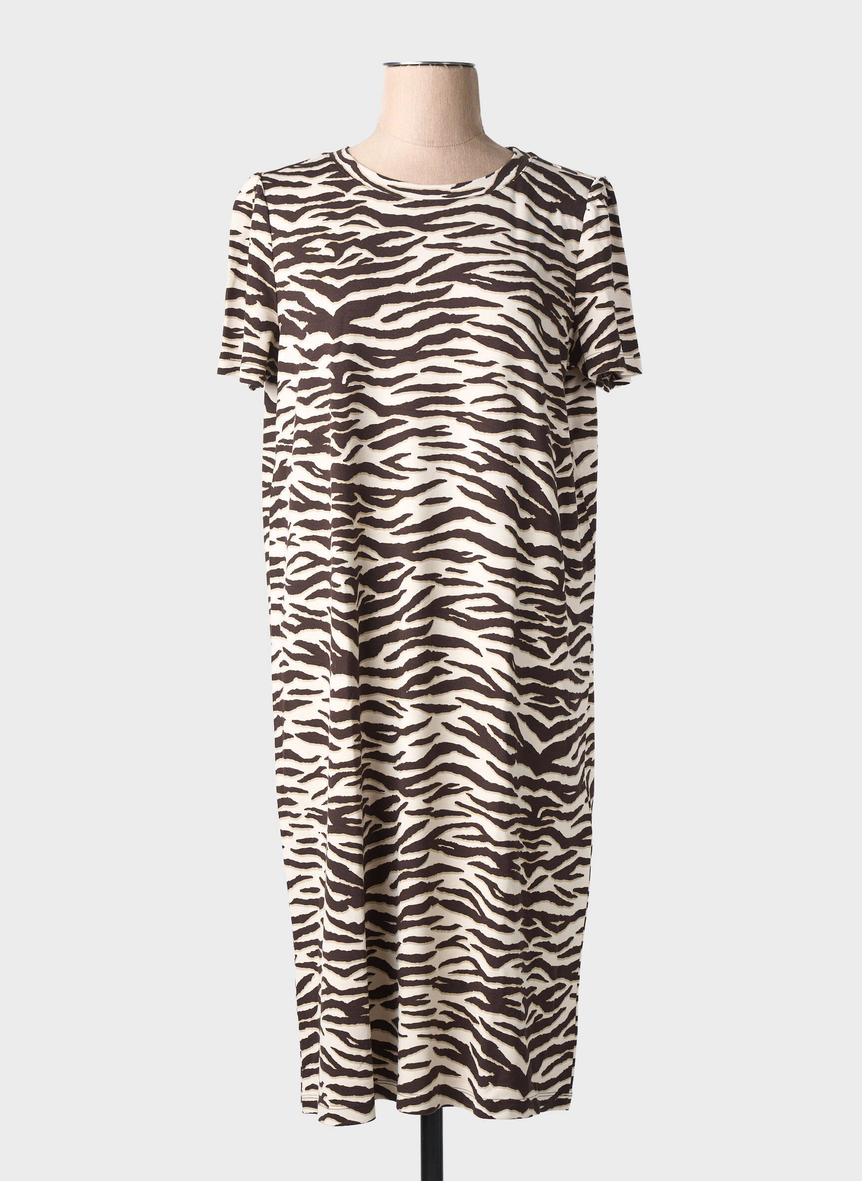 Rochie midi mâneci scurte mâneci scurte maro STREET ONE femeie