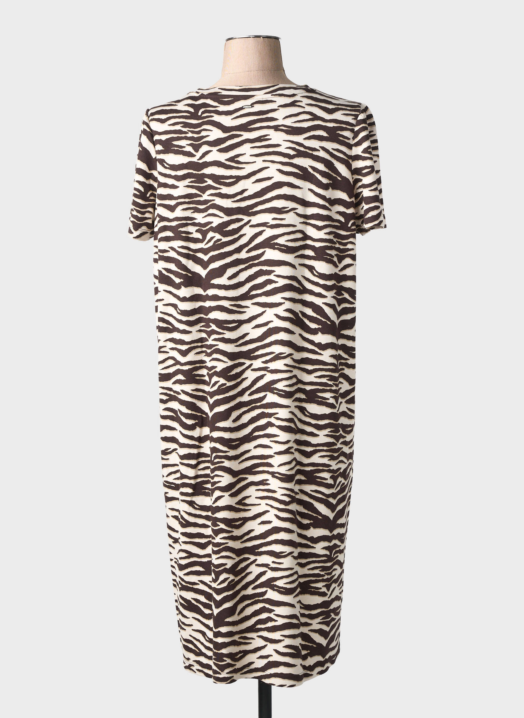Rochie midi mâneci scurte mâneci scurte maro STREET ONE femeie